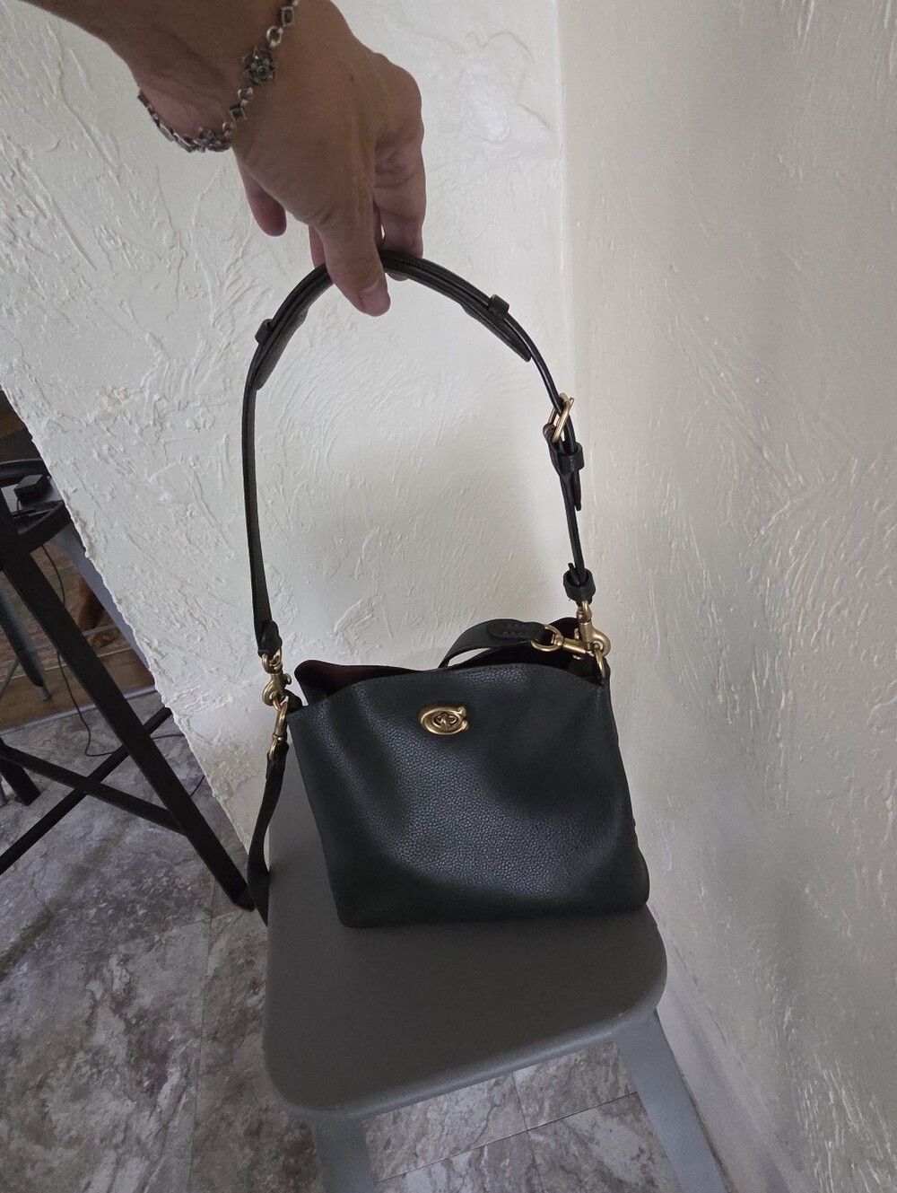 Coach♡ Willow Bucket Bag Green, Crossbody & Shoulder - Picture 10 of 15